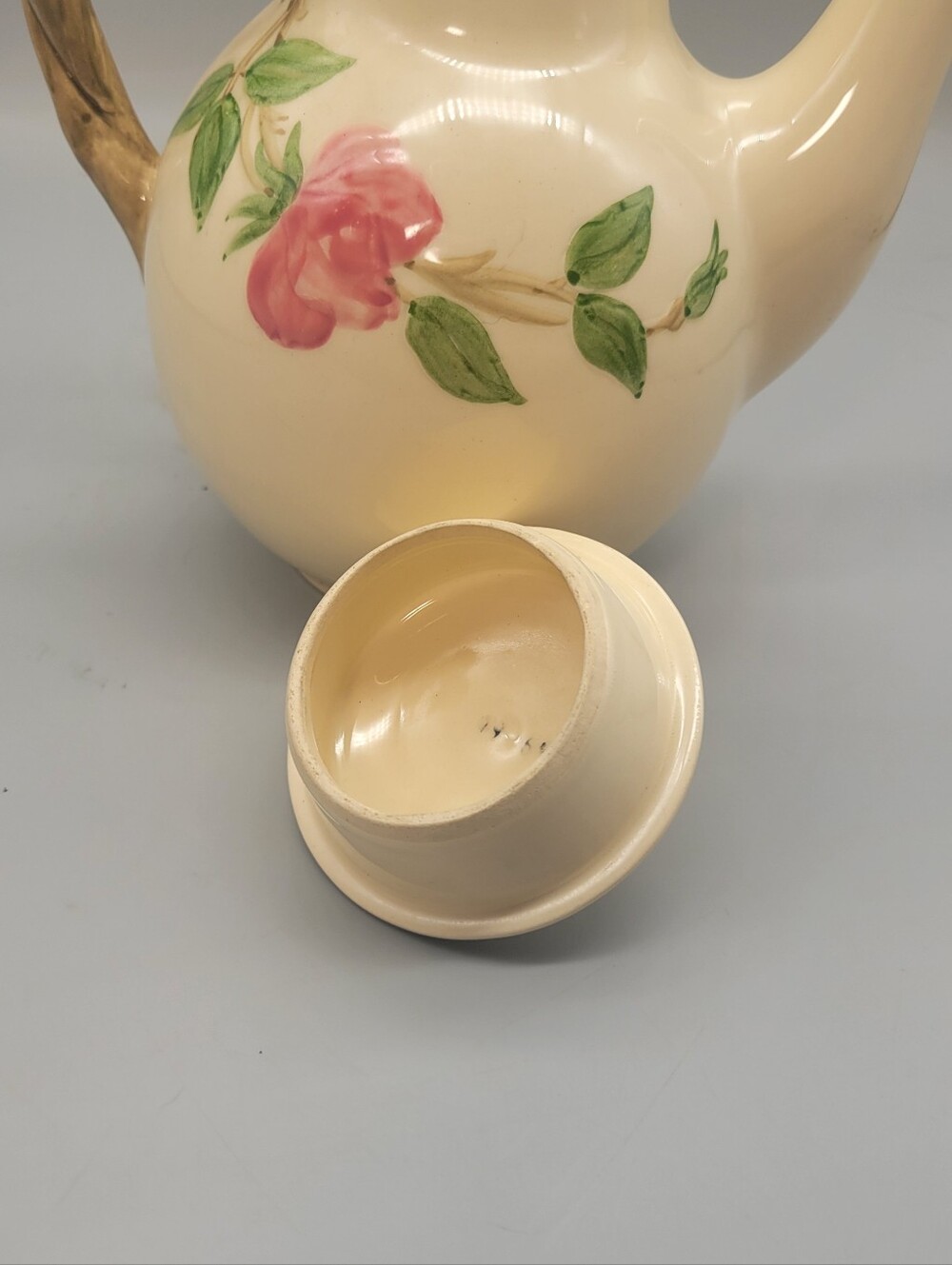 Vintage Franciscan Desert Rose Coffee Pot | USA Made California Pottery | 1950s - Picture 9 of 11